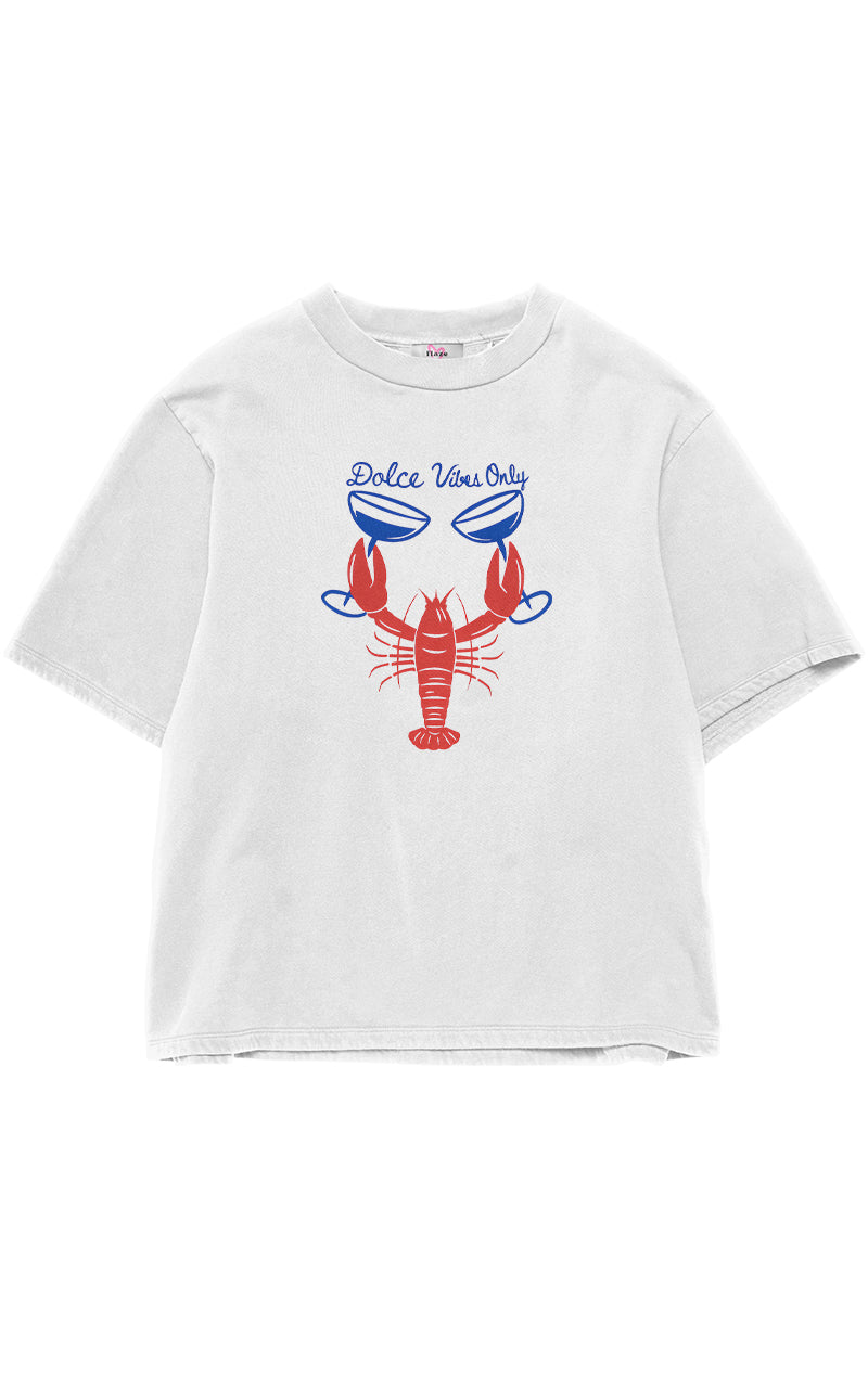 Dolce Vibes Only Oversize Baskılı T-Shirt