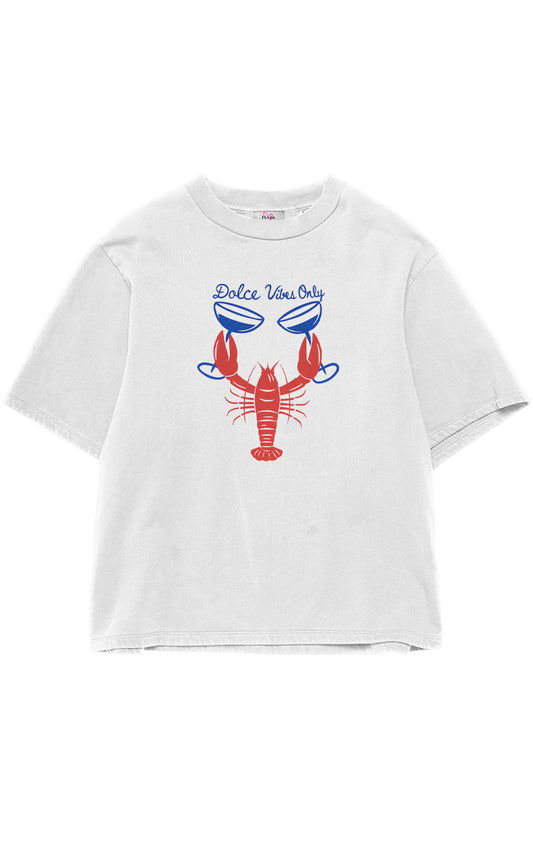 Dolce Vibes Only Oversize Baskılı T-Shirt