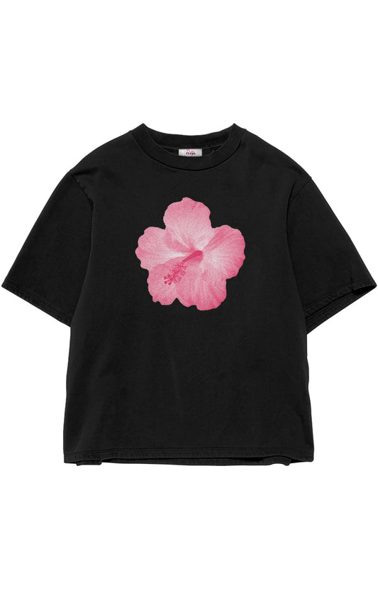 Hibiscus Oversize Baskılı T-Shirt